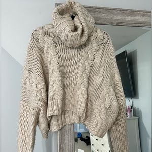 Cropped cowl neck sweater from VICI